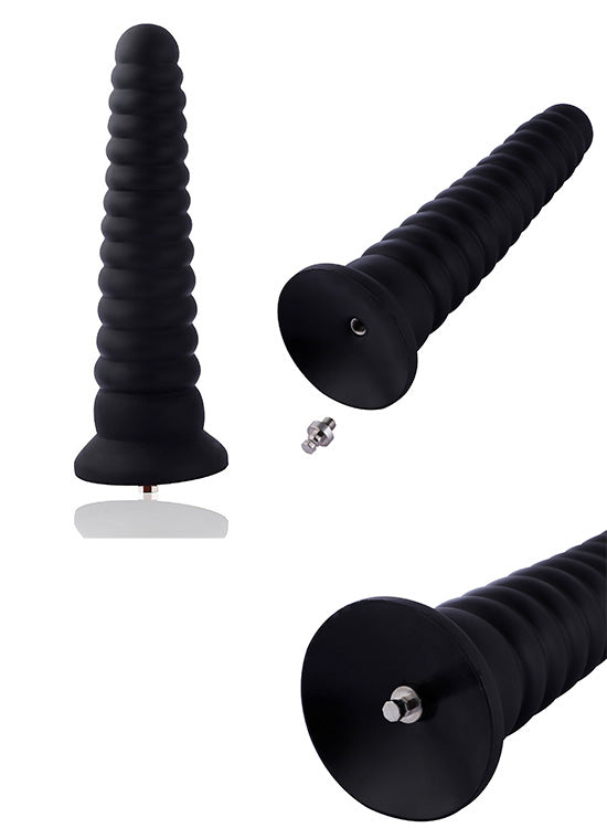 Dildo Negro Ondulado - 23cm